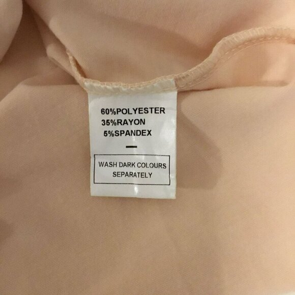 Aokosor V-Neck Top NWT Pleated Sleeveless Women's Sz L Apricot Flowy Lightweight - Picture 9 of 10